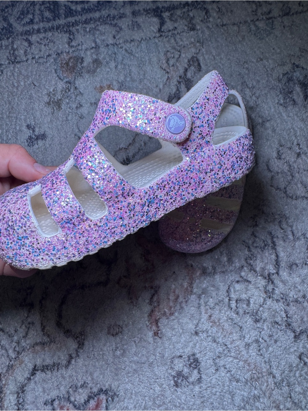 Glitter Sparkle Crocs 9c